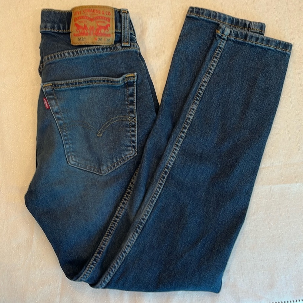 Levi's 512 MEN'S JEAN Size W30 L30 Stretch Zip Fly 5 Pocket